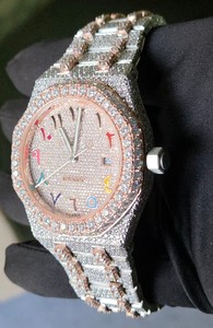 VVS Moissanite Diamond Alloy <b>Watch</b> Men Iced Luxury Business Hip-Hop Style Analog Dial Display Quartz Movement - Product Image 2