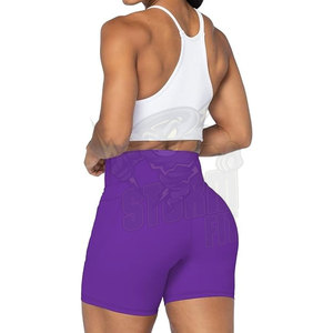 Custom New Arrival High Waist Running Sportswear Workout Fitness <b>Gym</b> Yoga Seamless Shorts Shipping Hip Lifting <b>Ruched</b> Low Rise - Product Image 6