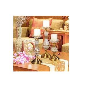 Grand bougeoir en métal antique ensemble avec plaque de fer noir décoration de noël marchandises élégant bougeoir déco - Product Image 2