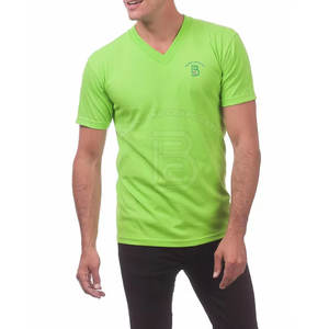 Camisetas Personalizadas con Cuello en V para Hombre, 100% Algodón, Transpirables, al por Mayor, Camisetas de Manga Corta con Cuello en V - Product Image 5