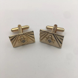 Vtg Vàng Tone masonic Khuy măng sét <span class=keywords><strong>g</strong></span> la bàn freemasons đồ trang sức nhanh chóng vận chuyển 2025 Cuff liên kết Thương hiệu Mới Master Mason Khuy măng sét - Product Image 1