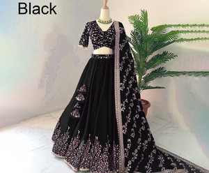 Robe de mariée Lehnga Choli pour filles fête robe de mariée bas prix indien Lehenga Choli avec Dupatta pour femmes - Product Image 1