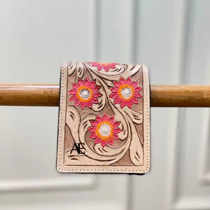 New Designer Western Pattern Hand <b>Tooled</b> <b>Leather</b> Men's Wallets Long Zipper Hot Selling Fashion Stylish Cash Holder Gift for Him - Product Image 1