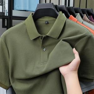 100% algodón puro de verano para hombre para Polo camiseta de negocios de lujo con manga corta de alta calidad moda personalizada nueva Boutique - Product Image 3