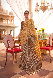 Traditional Classic Soft Silk Mercerizer Ethnic <b>Bandana</b> Aqua Finish Classic <b>Design</b> with Floral Style Sigma <b>Bandana</b> - Product Image 2