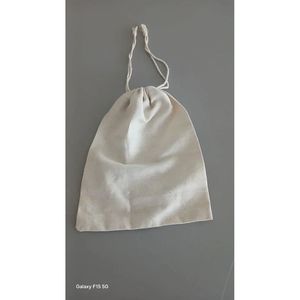 Customizable 500gm Cotton <b>Drawstring</b> <b>Bag</b> with Embroidery Logo for Craft Stickers Jewelry Packaging Gifts or Promotions - Product Image 3