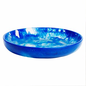 Bol de service en résine décoratif de style antique moderne, fabriqué à la main, poli, d'origine indienne, écologique, compatible lave-vaisselle - Product Image 1