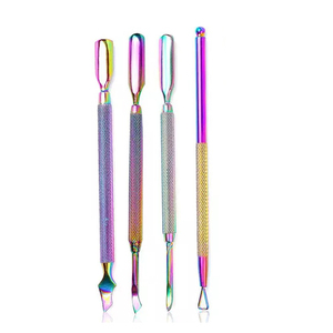 เครื่องดันเล็บสแตนเลสสองหัวอุปกรณ์เสริมความงามศิลปะตกแต่งเล็บดูแลส่วนบุคคล - Product Image 1