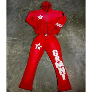 Conjunto de Pantalones Deportivos y Sudaderas con Capucha para Hombre, de Primera Calidad, Personalizados, Estilo Vintage Lavado al Ácido, Pantalones Deportivos Ajustados - Product Image 2