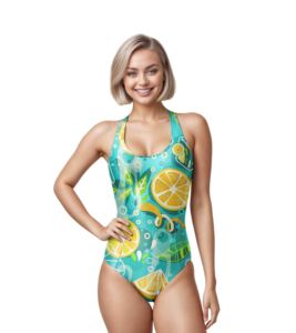 Maillot de bain une pièce à motif écossais pour femme, taille haute, séchage rapide, écologique, qualité supérieure, idéal pour la plage et la natation, collection 2025 - Product Image 2