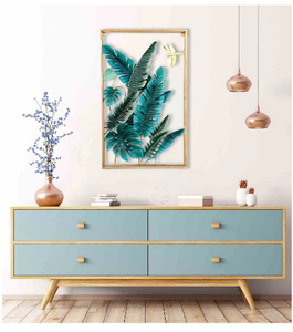 Ak – Figurine combinée moderne et Antique, en fer forgé, banane, métal, maison d'art, chalet, bureau à domicile | Couleur: vert - Product Image 1