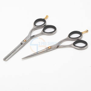 Tijeras y tijeras para el cabello de acero inoxidable de alta calidad 3 Pro, hoja recta con punta afilada para cortar el cabello, herramienta de peluquero - Product Image 1