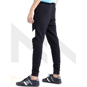 Pantalon de gym pour hommes en molleton de coton léger avec impression de logo personnalisé, vente en gros de vêtements de mode de haute qualité coupe normale, teint uni - Product Image 3