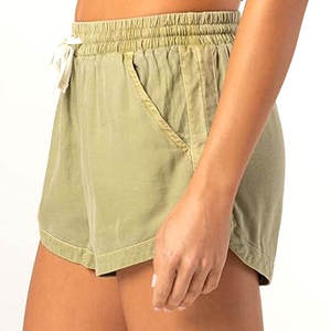Shorts d'été tendance 2026 pour femme, taille haute, décontractés, en coton, amples, avec cordon de serrage, taille élastique, shorts de plage avec poches pour femme - Product Image 3