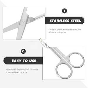 Top Selling Customized Black Beard Scissors Stainless Steel <b>Makeup</b> Eyebrow Scissors Mini Eyelash Scissors with Logo - Product Image 3