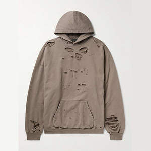 Fabricants de vêtements Sweat à capuche vieilli délavé à l'acide Sweat à capuche surdimensionné Boxy court Streetwear pour hommes - Product Image 5