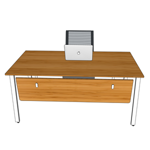 BFATB007 AtonBamboo 160x80cm <b>Desk</b> Portable and <b>Foldable</b> <b>Office</b> Computer Table with Drawer Assembled Iron Legs for Hotels - Product Image 3
