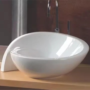 Vistaar อ่างล้างหน้าเซรามิกทรงรีสำหรับวางโต๊ะบนโต๊ะ - Product Image 5