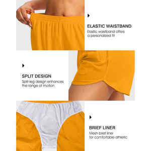 Shorts de yoga pour femmes Seamless Slim Fitness Pants Quick Drying High Waist Sport Shorts - Product Image 4