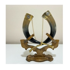 แก้วเขาสัตว์แท้จากโรงงาน พร้อมขาตั้งแก้ว เครื่องดื่มจากเขาสัตว์ แก้วเขาสัตว์แท้ งานฝีมือแบบไวกิ้ง แก้วเบียร์เขาสัตว์ รูปทรงและขนาดตามสั่ง - Product Image 4