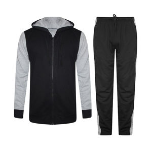 Chándal para hombre con chaqueta de cremallera y pantalones de Jogger delgados poliéster transpirable y suave ideal para gimnasio deportivo o ropa casual - Product Image 4