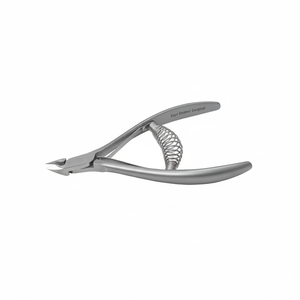 Pince à cuticules professionnelle en acier inoxydable avec ressort hélicoïdal |   Coupe-cuticules à mâchoires pointues pour manucure et pédicure - Product Image 1