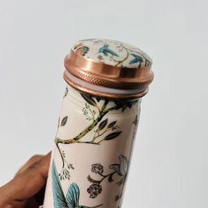 Elegante botella de cobre hecha a mano para un estilo de vida saludable Ayurveda Detox fitness yoga deportes gimnasio Oficina viajes y uso diario - Product Image 2