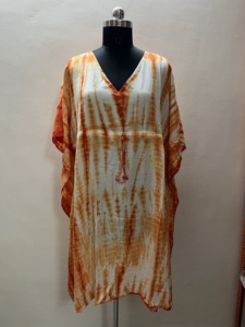 Robe de soirée africaine grande taille pour femmes Tie Dye ajustable cordon de serrage maillot de bain court caftan plage vacances Sexiness respirant - Product Image 2