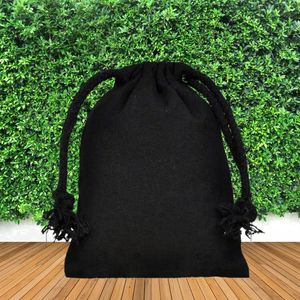 Bolsas con cordón de algodón orgánico 100%, respetuosas con el medio ambiente, almacenamiento reutilizable DIY, embalaje de regalo de viaje, bolsas de compras disponibles a granel - Product Image 6