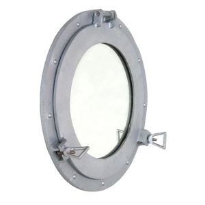 Cadre de hublot nautique marin de bateau antique en métal d'aluminium rond avec le cadre décoratif nautique sculpté par finition verte à vendre - Product Image 3