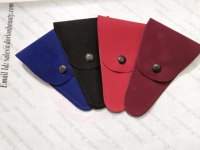 Pochettes en velours personnalisées pour ciseaux de manucure et de maquillage, lame droite en acier inoxydable avec pointe acérée, avec logo de marque personnalisé