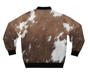 เสื้อแจ็คเก็ตหนังผู้ชาย เสื้อแจ็คเก็ตหนังพิมพ์ลายหนังวัวสีน้ําตาล เสื้อแจ็คเก็ตหนังวัว - Product Image 5