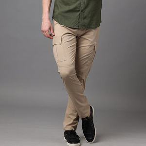 กางเกงวอร์มขายาวผู้ชาย กางเกงวอร์มขากว้างทรงตรงลำลอง ผ้าแคนวาส มีกระเป๋า กางเกงจ็อกเกอร์ กางเกงออกกำลังกาย - Product Image 4