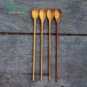 100% Natural Wood From Vietnam. Long Handle Wooden <b>Spoon</b>, High Quality Handmade <b>Spoon</b>. <b>Table</b> Serving <b>Spoon</b>. Size 16x2.5cm Meaningful Gift - Product Image 6