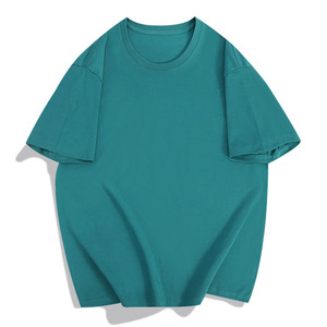 T-shirt pour homme en coton 100% uni décontracté de grande taille imprimé tricoté respirant écologique de haute qualité personnalisé - Product Image 3