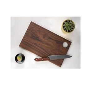 Tabla de cortar de madera de diseño de alta calidad con bloque de madera pulida con acabado de nogal con mango Apto para lavavajillas - Product Image 1