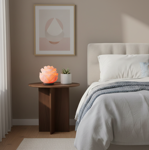 Lampe de sel de l'Himalaya en forme de fleur, artisanale, 15x15 cm, 6 à 7 livres, sel de roche pur, décoration de maison saine - Product Image 2