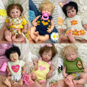 Poupée Reborn en silicone pleine grandeur de 30 cm (12 pouces) avec cheveux personnalisés et racines de cheveux colorées, pour filles, cadeau d'art de collection - Product Image 2