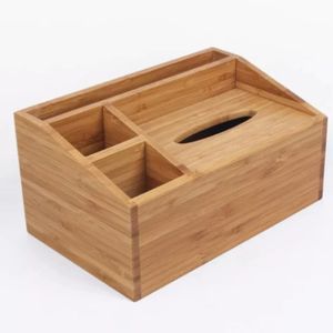 Top boîte à mouchoirs en bambou écologique faite à la main au Vietnam vaisselle à compartiments multiples restaurants à prix économique - Product Image 4