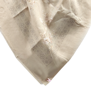 Nara Series Beige Hijab Écharpe Tenue À Manches Courtes Coton Casual Style Ethnique pour Femmes Musulmanes Printemps Adultes Prix Compétitif - Product Image 4