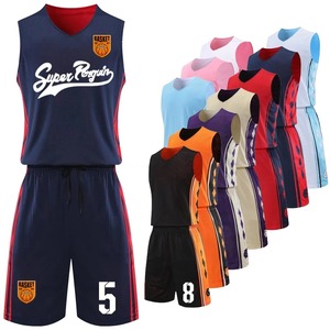Maillot de football Maillot de basket-ball double face Ensemble uniforme de basket-ball inversé Hommes Costume de sport imprimé des deux côtés CHEMISE d'entraînement - Product Image 6