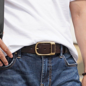 เข็มขัดหนังสำหรับผู้หญิงและผู้ชายสายรัดลำลองเข็มขัดปรับได้เข้าได้กับทุกชุดเข็มขัดหนังสำหรับผู้ชาย - Product Image 3