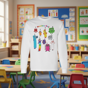 Maglietta a Maniche Lunghe Numberblock Happy Numbers per Bambini per Uso Promozionale - Product Image 3