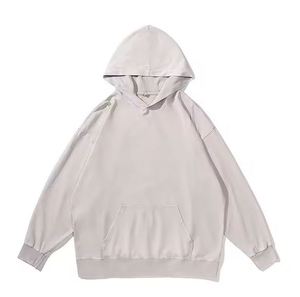 เสื้อฮู้ดแขนยาวมีฮู้ดผ้าเกล็ดปลาสำหรับผู้ชายผ้าคอตตอน350gsm สไตล์ฮิปฮอปแนวสตรีทสำหรับฤดูหนาวโลโก้ออกแบบได้ตามต้องการ - Product Image 5