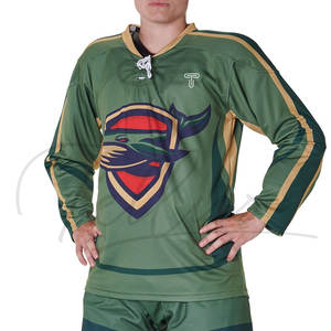 Maillot de hockey sur glace personnalisé pour équipe, sublimation, séchage rapide, respirant, 100% polyester, logo personnalisé, design uni, vente en gros - Product Image 5