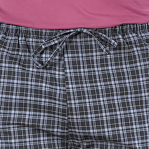 Pantalon de pyjama en coton décontracté pour hommes de grande taille noir à carreaux séchage rapide respirant Service OEM - Product Image 4