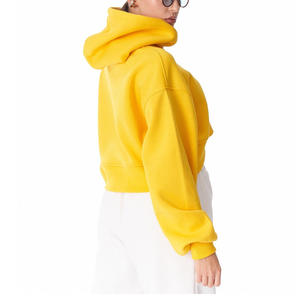 Sudadera con capucha corta clásica para mujer con logotipo personalizado estampado bordado ropa informal OEM ODM proveedor directo de fábrica del fabricante - Product Image 5