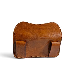 Étui à lunettes rétro en cuir véritable vintage avec fermeture éclair à rabat, étanche et léger, pour le rangement des lunettes, marron - Product Image 2