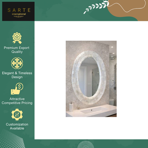 Leading Supplier Selling Modern Luxury Design Elegant Selenite Alabaster Handmade Eco-Friendly Lightweight Frameless <b>Wall</b> <b>Mirror</b> - Product Image 6