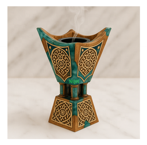 Quemador de Incienso de Madera de Acacia Premium con Resina Epoxi 2026 |   Difusor de Incienso de Aromaterapia Hecho a Mano |   Aroma Moderno y Lujoso para el Hogar - Product Image 5